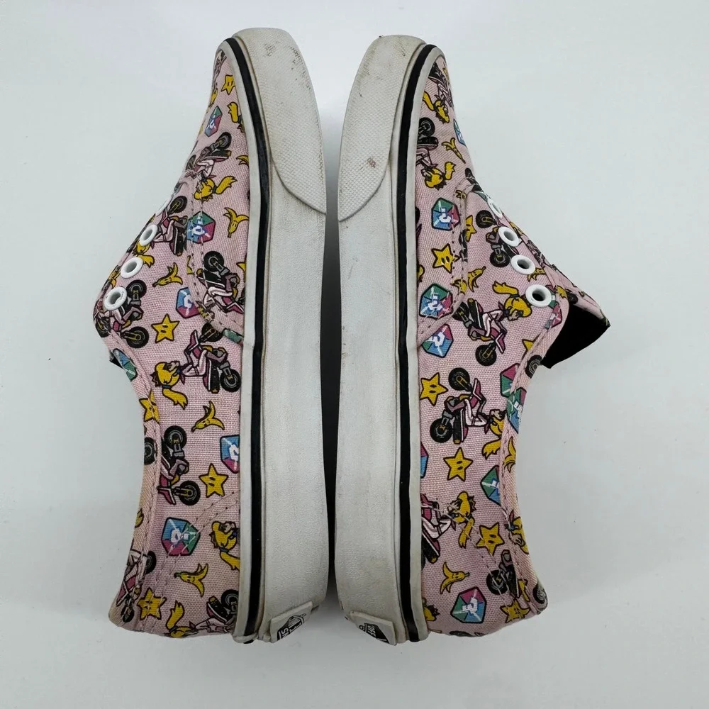 Vans Nintendo Mario Kart Princess Peach Authentic Pink Kids Shoes Size 2.5 - Picture 10 of 13